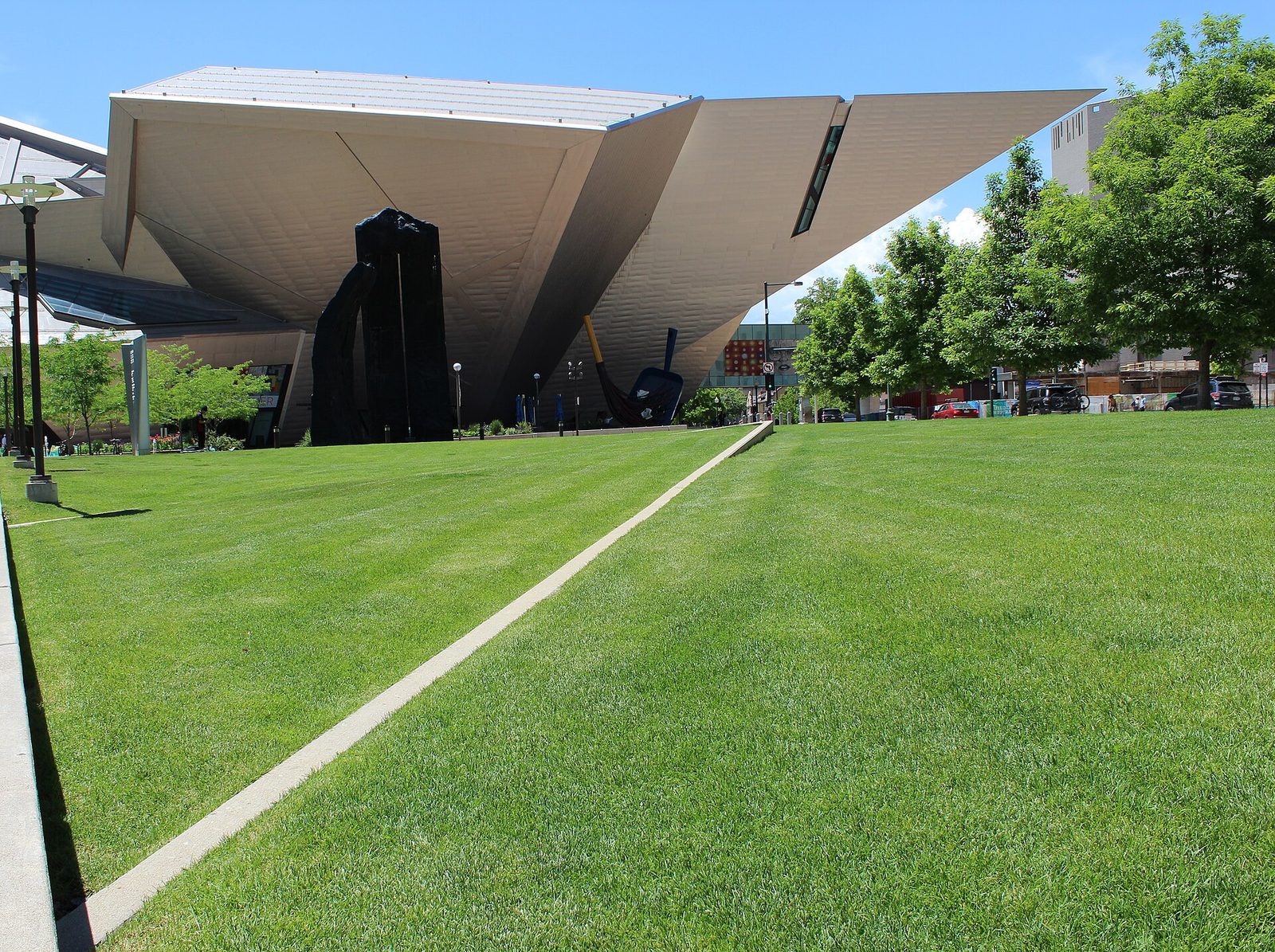 The angular titanium-clad Frederic C. Hamilton Building of the Denver Art Museum
